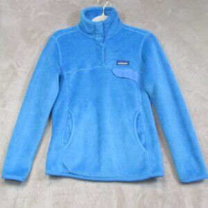 Patagonia Synchilla Snap T Fleece Jacket Womens Blue Re Tool Size XS